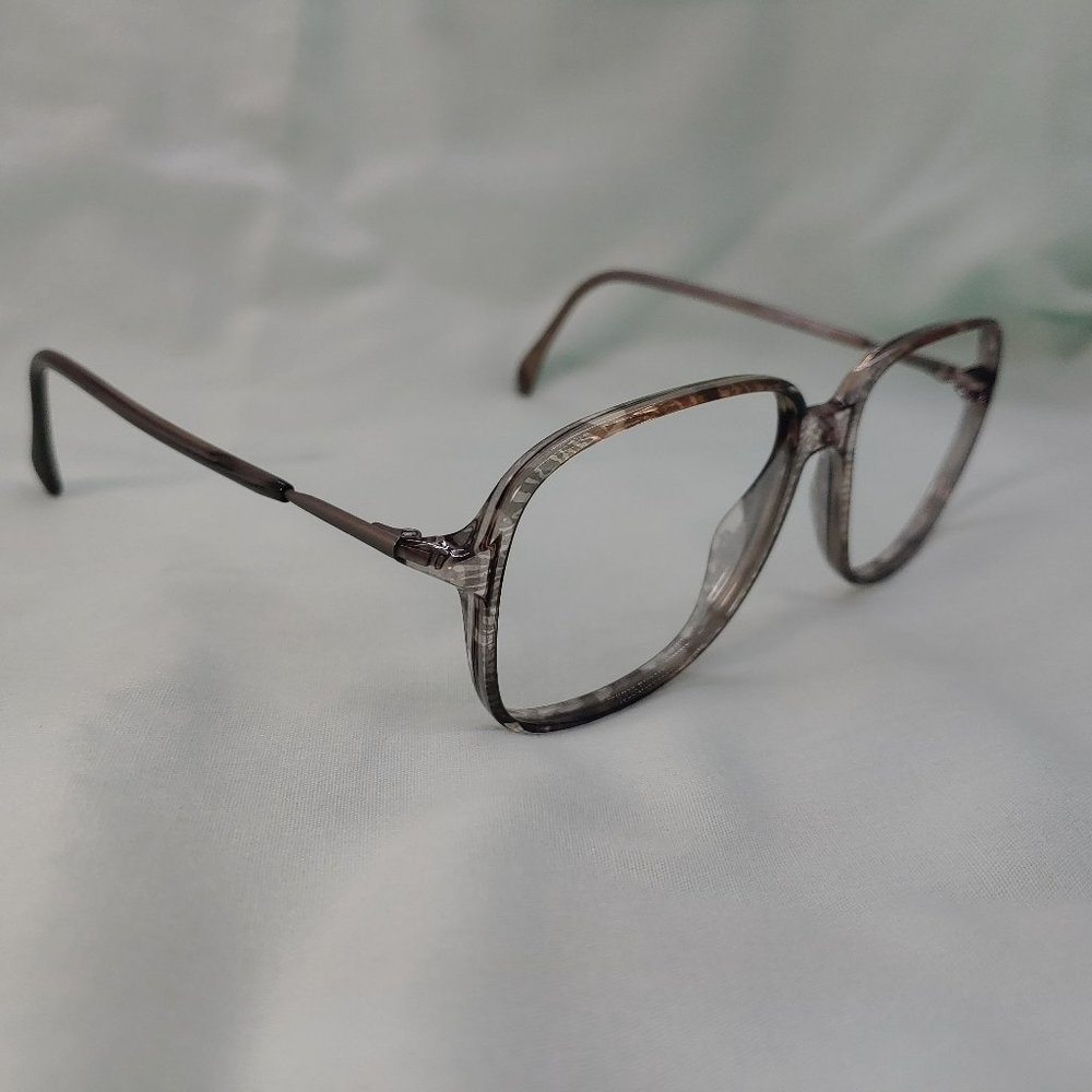Vintage SILHOUETTE Eyeglass Frames M2766 Translucent Brown Silver Plastic